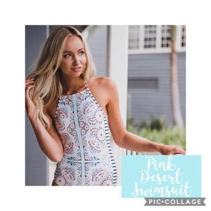 Pink Desert One-Piece Swimsuit